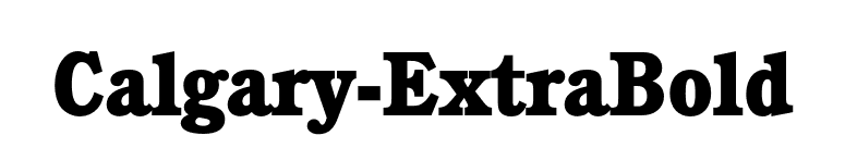 Calgary-ExtraBold font preview