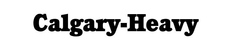 Calgary-Heavy font preview