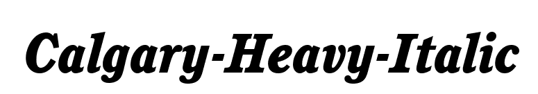 Calgary-Heavy-Italic font preview