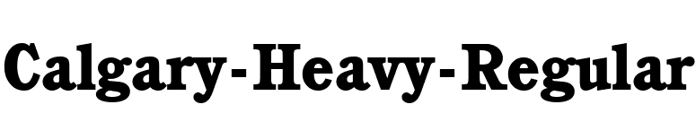 Calgary-Heavy-Regular font preview
