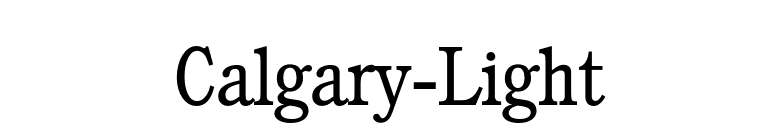 Calgary-Light font preview