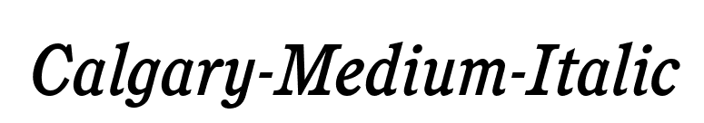 Calgary-Medium-Italic font preview