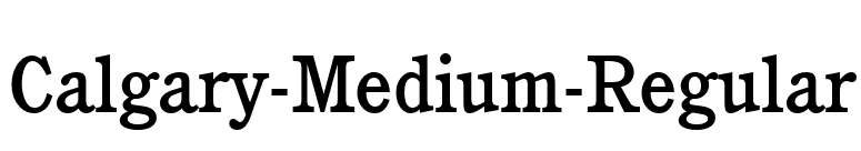 Calgary-Medium-Regular font preview