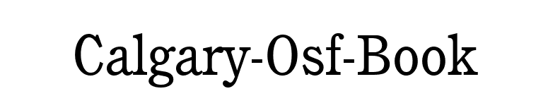 Calgary-Osf-Book font preview