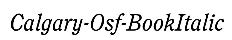 Calgary-Osf-BookItalic font preview
