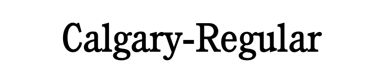 Calgary-Regular font preview