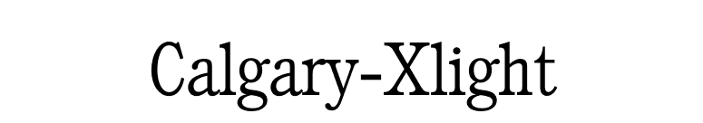 Calgary-Xlight font preview