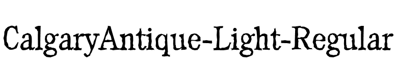 CalgaryAntique-Light-Regular font preview