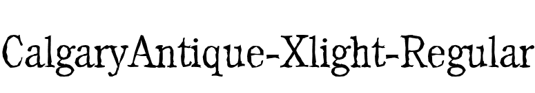 CalgaryAntique-Xlight-Regular font preview