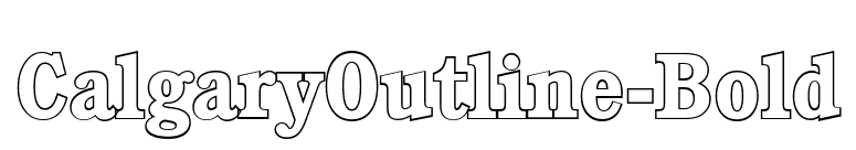 CalgaryOutline-Bold font preview