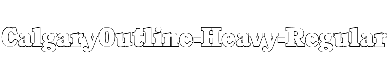 CalgaryOutline-Heavy-Regular font preview