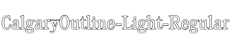 CalgaryOutline-Light-Regular font preview