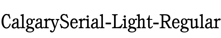 CalgarySerial-Light-Regular font preview