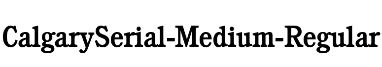 CalgarySerial-Medium-Regular font preview