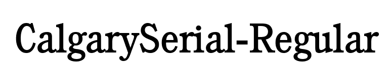 CalgarySerial-Regular font preview