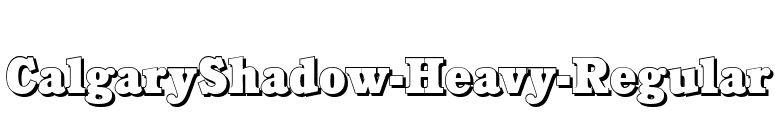 CalgaryShadow-Heavy-Regular font preview