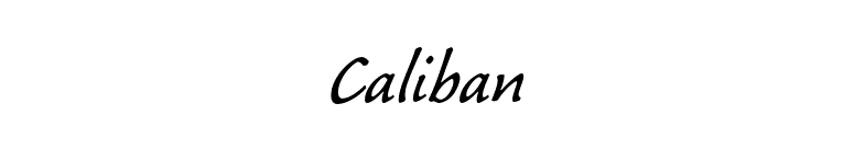 Caliban font preview