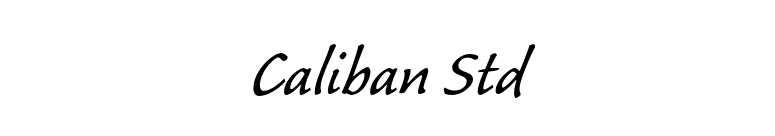 Caliban Std font preview