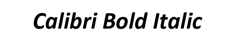 Calibri Bold Italic font preview