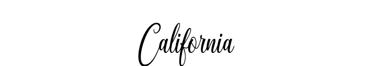 California font preview