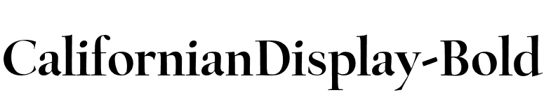 CalifornianDisplay-Bold font preview