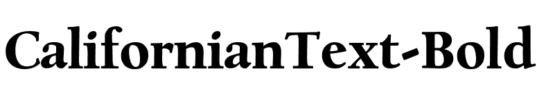 CalifornianText-Bold font preview