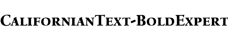 CalifornianText-BoldExpert font preview