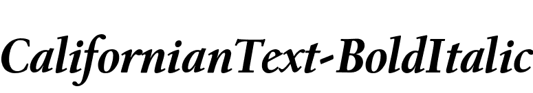 CalifornianText-BoldItalic font preview