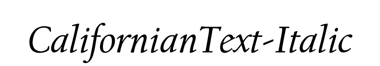CalifornianText-Italic font preview