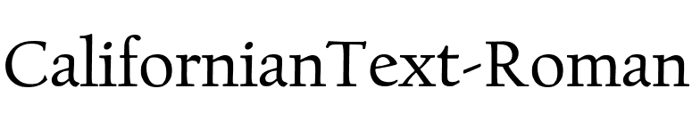 CalifornianText-Roman font preview