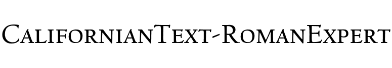 CalifornianText-RomanExpert font preview
