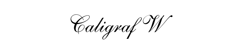 Caligraf W font preview