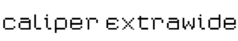 Caliper ExtraWide font preview