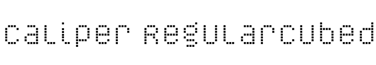 Caliper RegularCubed font preview