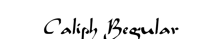 Caliph Regular font preview