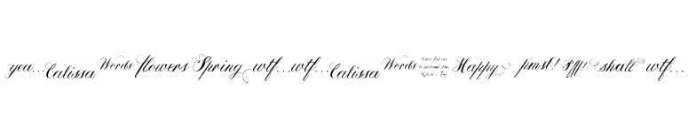 Calissa Words font preview