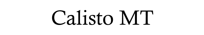 Calisto MT font preview