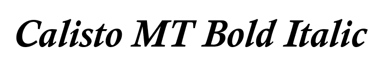 Calisto MT Bold Italic font preview