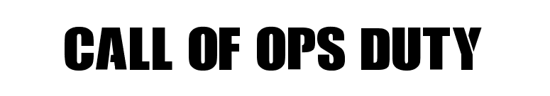 Call Of Ops Duty font preview