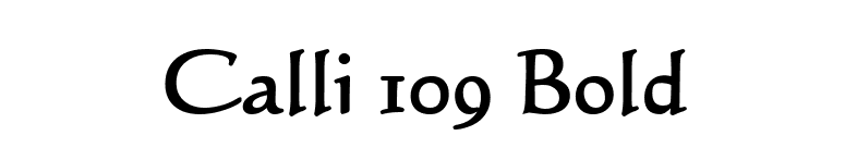 Calli 109 Bold font preview