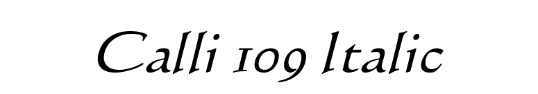 Calli 109 Italic font preview