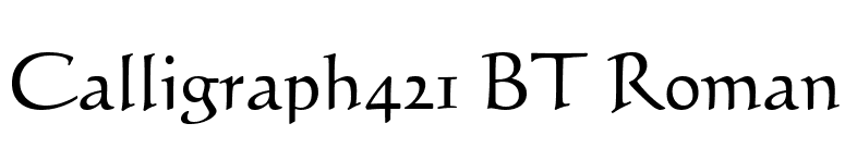 Calligraph421 BT Roman font preview