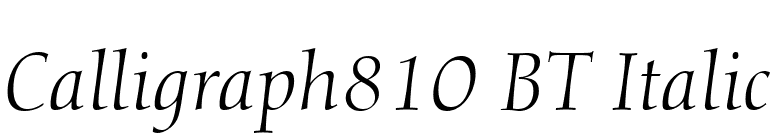 Calligraph810 BT Italic font preview