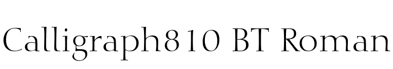 Calligraph810 BT Roman font preview
