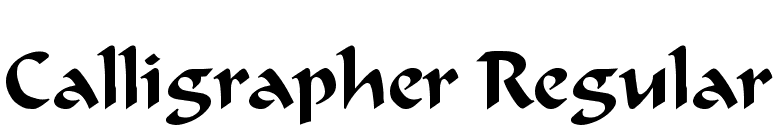 Calligrapher Regular font preview