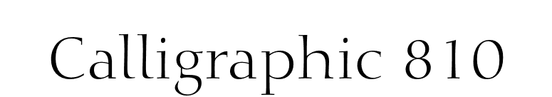 Calligraphic 810 font preview