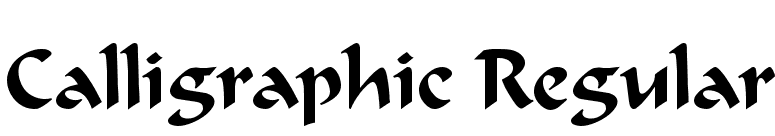 Calligraphic Regular font preview
