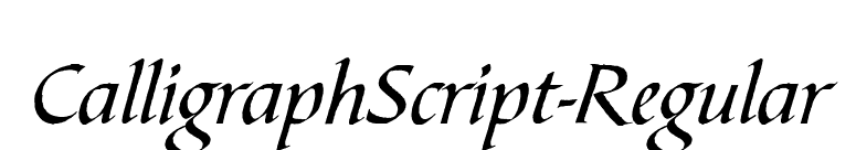CalligraphScript-Regular font preview
