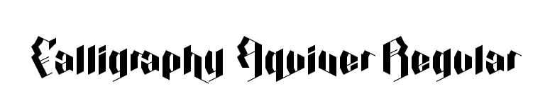 Calligraphy Aquiver Regular font preview