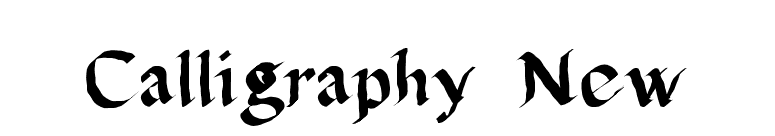 Calligraphy New font preview
